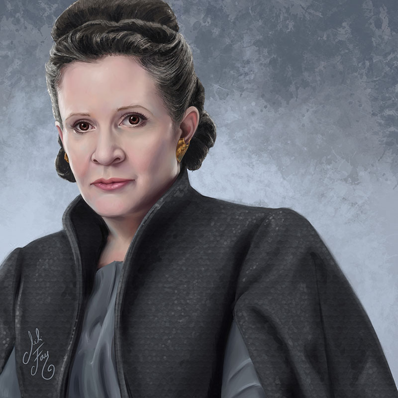 “General Leia Organa” | Painted for May the 4th 2020 in Clip Studio Paint Pro, Fan Art.