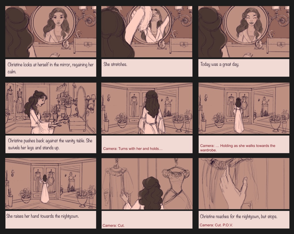 Mili Fay’s The Phantom of the Opera — The Mirror — Storyboard Page 02